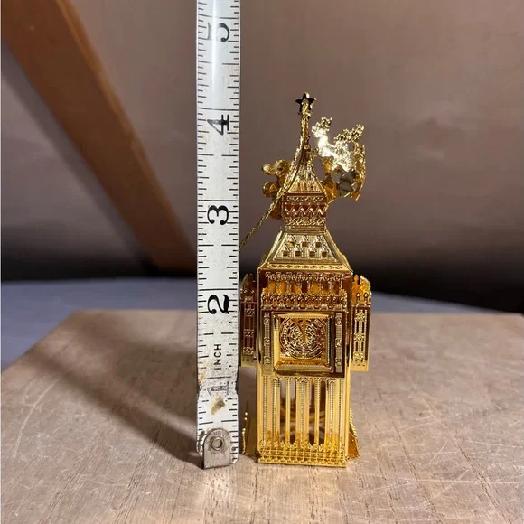 Vintage 1998 Danbury Mint Big Ben Gold Plated Christmas Ornament - Picture 5 of 5